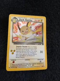 Pokemon TCG Dark Raichu 83/82 Team Rocket Secret Rare Holo Unlimited 2000 - Image 1