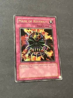| Yugioh Mask of Restrict LON-018 Ultra Rare Labyrinth Of Nightmare - Image 1