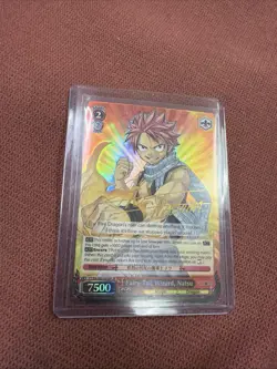 Weiss Schwarz Fairy Tail Wizard Natsu FT/EN-S02-053SP RE SP Foil Signed English - Image 1