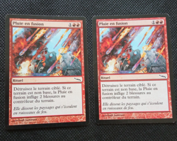 LOT X 2 Pluie en fusion / Molten Rain FRENCH LP Mirrodin magic mtg - Image 1
