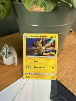 Pokemon TCG Detective Pikachu SM170 Holo Promo Card Stamped - Image 1