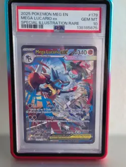 PSA 10 GEM MINT Mega Lucario EX 179/132 Mega Evolutions SIR Pokemon Card - Image 1