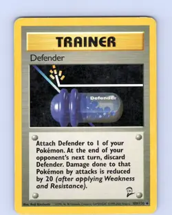 Pokemon Defender Base Set 2 109/130 Unlimited Uncommon Card WOTC Played MP-LP - Image 1