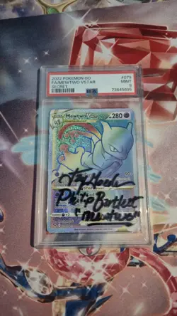 Signed Mewtwo and Signed Entei PSA Graded Cards Pokemon Card - Image 3