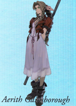 Aerith Gainsborough FINAL FANTASY VII Anniversary Art Museum Card 2-074 Holo - Image 1