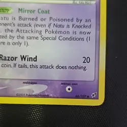 Pokemon TCG Natu 66/107 EX Deoxys Reverse Holo Trading Card - Image 4