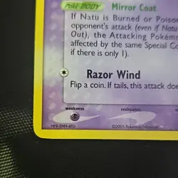 Pokemon TCG Natu 66/107 EX Deoxys Reverse Holo Trading Card - Image 5