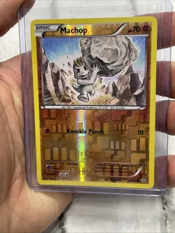 Pokemon Card Machop 40/83 Reverse Holo Generations LP+ Pokemon Nintendo 2016 TCG - Image 1