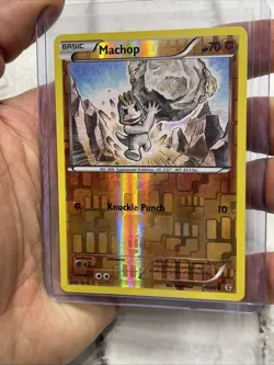 Pokemon Card Machop 40/83 Reverse Holo Generations LP+ Pokemon Nintendo 2016 TCG - Image 2