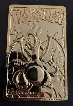 1999 Burger King Pokemon Charizard #06 23K Gold Plated Card w/ Case & COA - Image 3