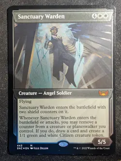 Sanctuary Warden - Foil Etched Showcase - Streets of New Capenna (MTG) - Image 1