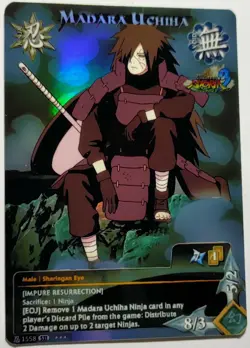 Carte Naruto CCG Collectible Card Game 211 Foil neuf Prism Madara Uchiha - Image 1