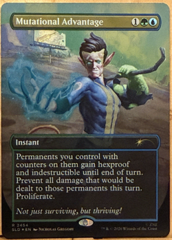 LIMITED EDITION Secret Lair MtG Mutational Advantage Unplayed NM BORDERLESS FOIL - Image 1