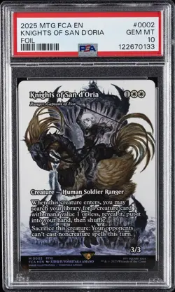 2025 MTG FINAL FANTASY THROUGH THE AGES FOIL #0002 KNIGHTS OF SAN D'ORIA PSA 10 - Image 1