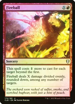 NM Foil Fireball, MTG, Baldur's Gate, Magic the Gathering, 175 - Image 1