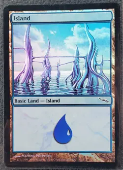 MTG Magic The Gathering- Island (293) Mirrodin Foil - Image 1