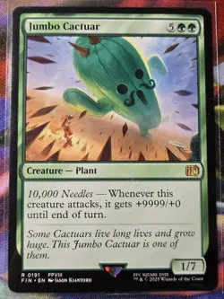 Jumbo Cactuar 191 R NM MTG – Universes Beyond Final Fantasy EN - Image 1