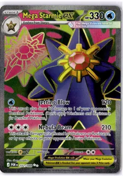 Mega Starmie ex 102/088 Me03: Perfect Order Holo Pokemon TCG - Image 1