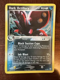 Pokemon Card - Dark Octillery Team Rocket Returns 8/109 Holo Rare - Image 1
