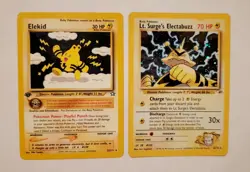 ⚡Lt. Surge's Electabuzz 6/132 Gym Heroes Holo Rare Pokemon Card Near Mint Elekid - Image 1