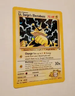 ⚡Lt. Surge's Electabuzz 6/132 Gym Heroes Holo Rare Pokemon Card Near Mint Elekid - Image 4