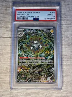 2024 POKEMON SVP EN-SV BLACK STAR PROMO #159 MAGNETON PSA 10 - Image 1