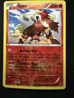 Entei Reverse Holo - 2015 Pokemon XY Ancient Origins 14/98 NM - Image 1