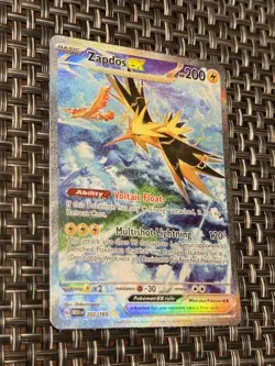 Zapdos ex 202/165 Sv: Scarlet & Violet Pokemon 151 SIR Special Illustration Rare - Image 1