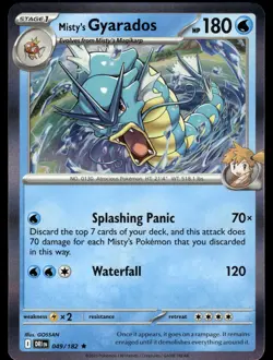 MISTY'S GYARADOS - 049/182 Rare Destined Rivals Pokemon Holo NM - Image 1