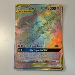 The Pokemon Company Moltres & Zapdos & Articuno GX Hidden Fates Secret Rare Holo - Image 1