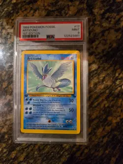 1999 Pokemon Fossil Articuno 1st Edition #17 PSA 9 - Image 1