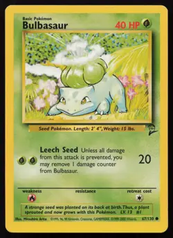 Bulbasaur 67/130 Common Base Set 2 Pokemon NM - Image 1
