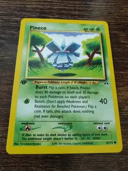 Pokemon Neo Discovery 1st Edition Pineco 61/75 Non Holo - Image 1
