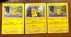 Pokemon TCG Pikachu - Pokemon Go Holo Black Star Promo & 027/078 M/NM + Base - Image 1
