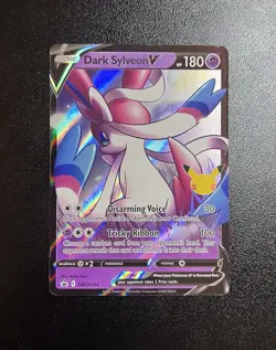 Pokemon TCG Dark Sylveon V SWSH134 SWSH Promo Holo 180 HP Basic Psychic - Image 1