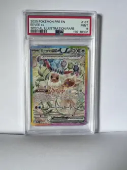 2025 POKEMON PRE EN-PRISMATIC EVOLUTIONS #167/131 EEVEE EX - PSA 9 MINT - Image 1