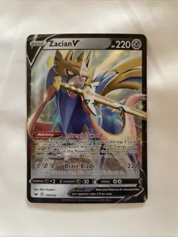 Pokemon Zacian V 138/202 Sword & Shield NM - Image 1