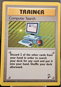 Pokemon TCG Computer Search 101/130 Rare Non-Holo Base 2 Set NM - Image 1