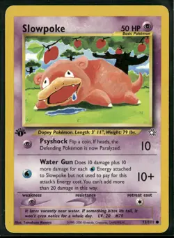 Slowpoke 73/111 Common Neo Genesis Pokemon Lightly Played - Image 1