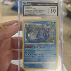 The Pokemon Company Vaporeon CGC 10 Holo Promo SWSH072 SWSH Sword & Shield - Image 1