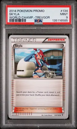 2014 POKEMON WORLD CHAMPIONSHIPS PROMO TREVGOR #134 SKYLA PSA 9 - Image 1