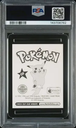 PSA 9 MINT 1999 MERLIN POKEMON S29 ASH & PIKACHU-PRISM - Image 2