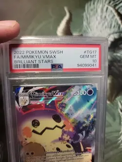 PSA 10 Mimikyu Vmax TG17 Pokemon Sword Shield Brilliant Stars Trainer Gallery - Image 3