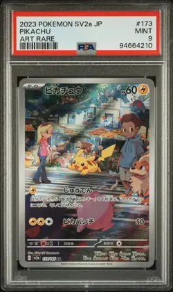 Pikachu 173/165 Art Rare Sv2a 151 Pokemon Japanese PSA 9 - Image 1