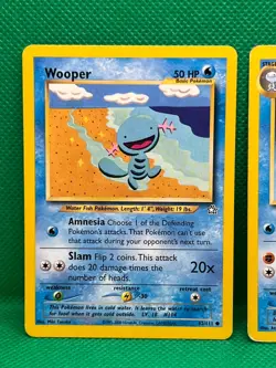 Pokemon Tcg Quagsire 45/111 & Wooper 82/111 Neo Genesis Non Holo - Image 2