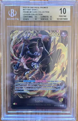 Sabo Premium Leader Collection English Promo ST13-001 One Piece BGS 10 Pristine - Image 1