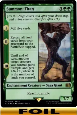 1x - Summon: Titan - FOIL (saga) - Final Fantasy - NM MTG - Image 1