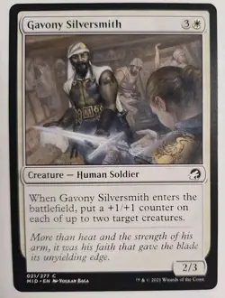 MTG Magic The Gathering Card Gavony SilversmithCreature Human Soldier White - Image 1