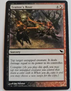 MTG Magic The Gathering Card Traitor's RoarSorcery Red Black Shadowmoor - Image 1