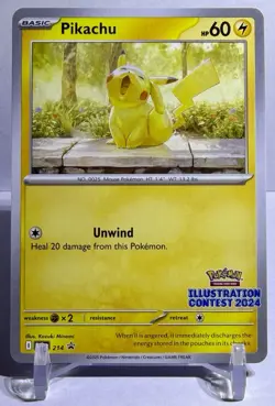 Pikachu - (Illustration Contest 2024) 214 SV: Scarlet & Violet Promo Pokemon NM - Image 1
